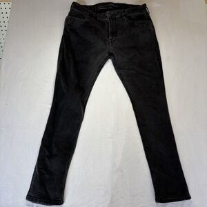 Guess Skinny Jeans Mens 36x30 Fit 33x30 Black Slim Stretch Denim Dark Wash Pants